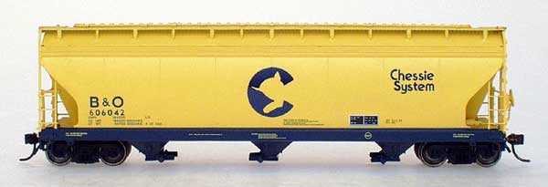 PWRS Chessie System B&O ACF 4650 Cubic Foot 3-Bay Hopper