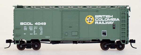 PWRS  Pacific British Columbia Railway Modified 40' Boxcar